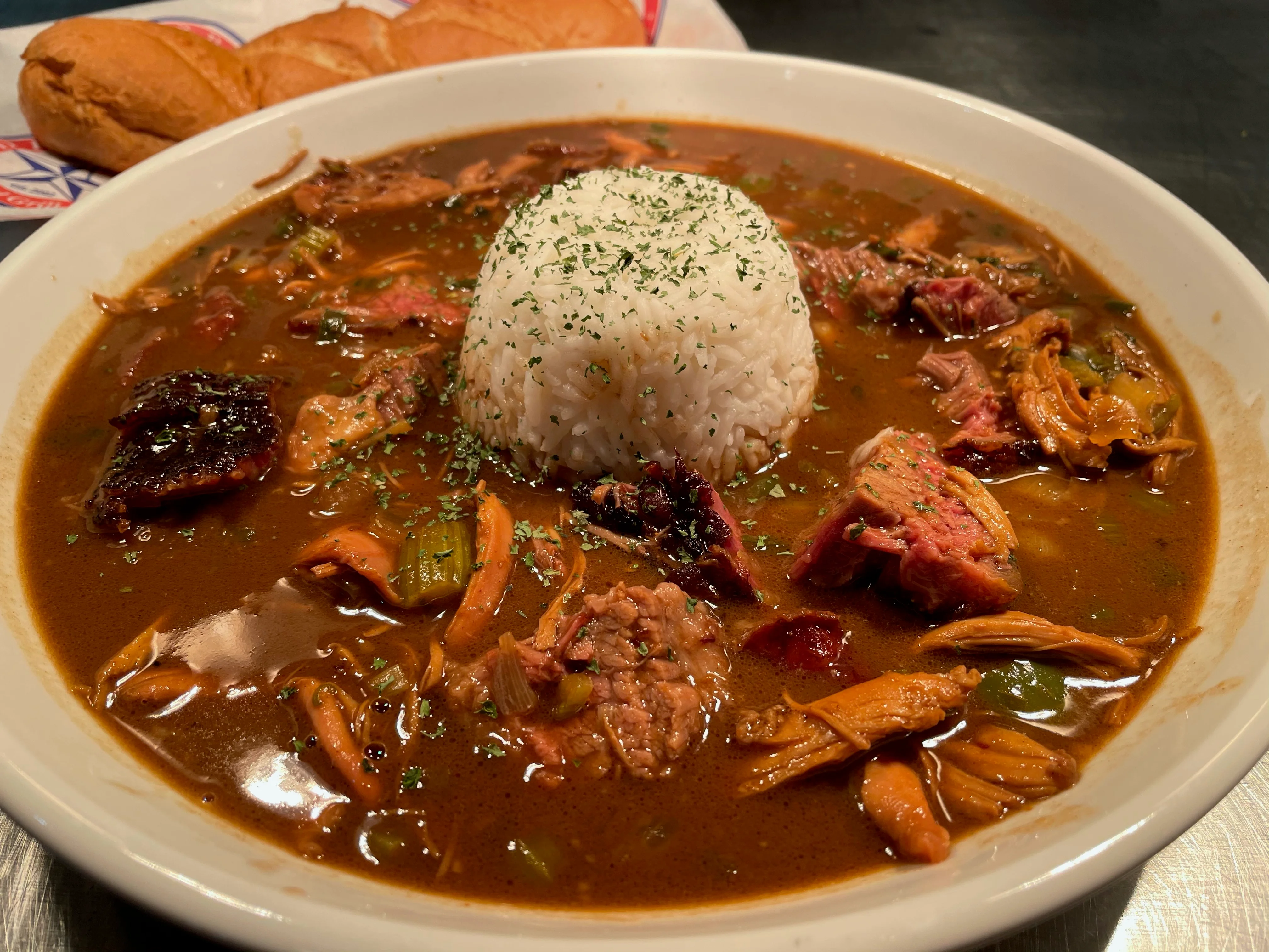 Red River BBQ Brisket Gumbo